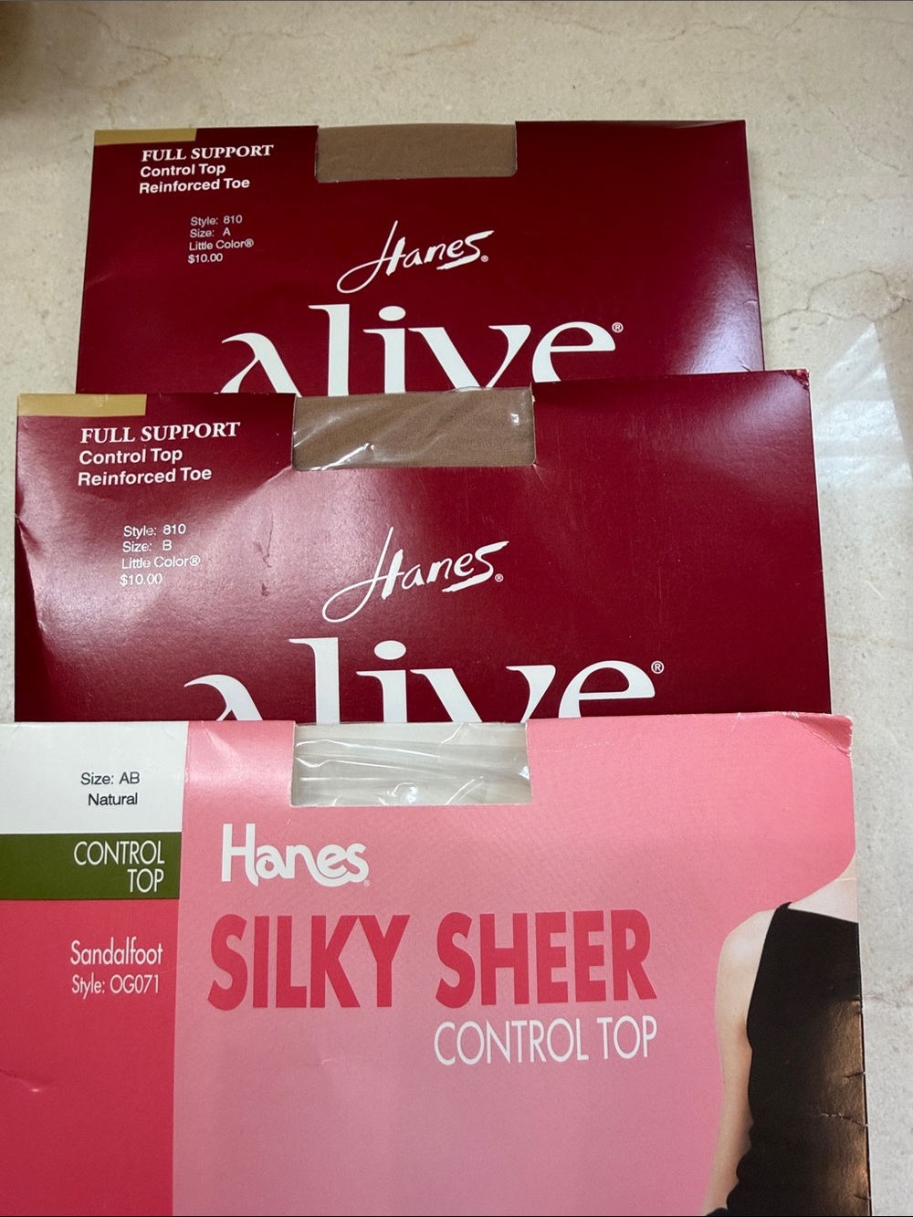 Hanes Silky Sheer Control Top Hosiery in Little Color and Natural